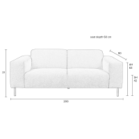 Sylvia 2,5-zits bank van het woonmerk Puur