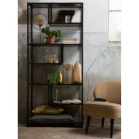 Woood Teun vakkenkast metaal zwart