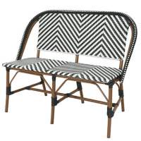 Bankje Thobias Zwart Wit Gestreept