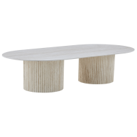 DS4U Tony eettafel travertin - beige