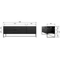 Woood Silas tv-meubel essen blacknight 180cm