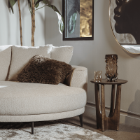 Tower Living Fermo salontafel - ø40 cm - olijfbruin