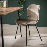 Fraaai Verona eetkamerstoel velvet champagne - Outlet A