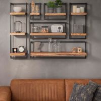 Fraaai Woody metaal wandplank 100 cm