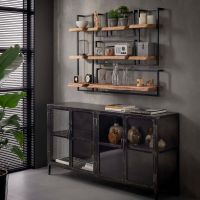 Fraaai Woody metaal wandplank 100 cm