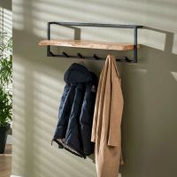 Woody kapstok metaal met plank en 6 haken