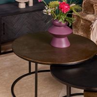 Starfurn Ronde salontafels Xaro - set van 3 - goud