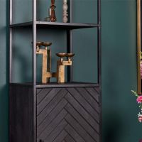 Boekenkast New York 1 deur - 55 cm - zwart