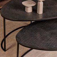 Starfurn Organische salontafels Lana - set van 2 - zwart