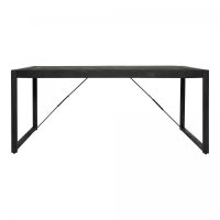 Rechthoekige eettafel Boaz - 200 cm - zwart