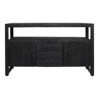 Dressoir Boaz - 135 cm - zwart
