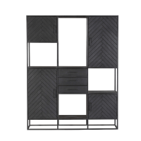 Starfurn Vakkenkast New York Supreme XXL - 160 cm - zwart