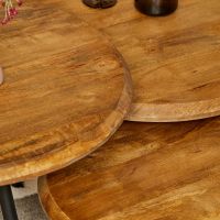 Ohio ronde salontafels - set van 3 - naturel
