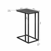 Starfurn Bijzettafel Marmer - zwart