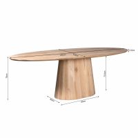 Eettafel Riga 240 cm eiken - naturel