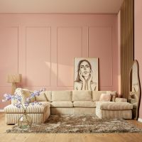 Starfurn MySofa Teddy U-bank rib - beige