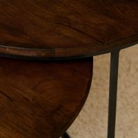 Starfurn Salontafel Madison ø70 cm set van 2 - bruin