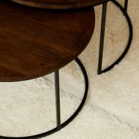 Starfurn Salontafel Madison ø70 cm set van 2 - bruin