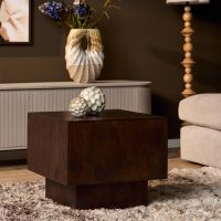 Salontafel Livia vierkant - donkerbruin