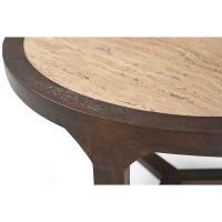 Starfurn Salontafel Morris 75 cm - donkerbruin/marmer