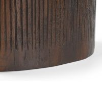 Bijzettafel Noel 60 cm - donkerbruin/marmer