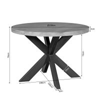 Starfurn Eettafel Dakota rond ø130 cm - naturel