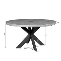 Starfurn Eettafel Dakota rond ø150 cm - naturel