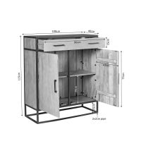 Starfurn Wandkast Dakota 100 cm - naturel