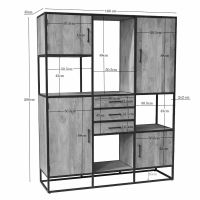 Starfurn Vakkenkast Dakota Supreme XXL 160 cm - naturel