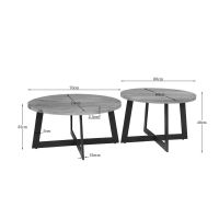 Starfurn Salontafel Atlanta set van 2 - naturel