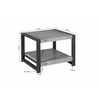 Starfurn Bijzettafel Britt onderblad 60 cm - naturel