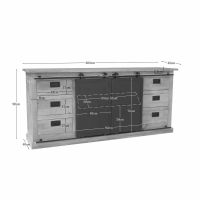 Starfurn Dressoir Fresno 200 cm - naturel