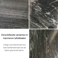 Marble eettafel ovaal 200 cm marmer web van het woonmerk Livingfurn