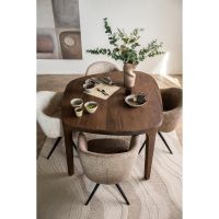 Eleonora Taylor eettafel 140x120 cm - bruin