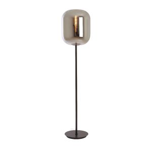 Julia vloerlamp - glas smoke zwart