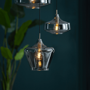 Solly hanglamp Ø22x21 cm antiek brons/smoke glas van het woonmerk Light&Living