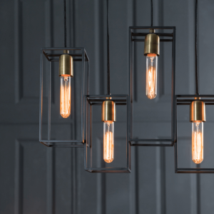 Marley hanglamp 5L mat zwart/antiek brons van het woonmerk Light&Living