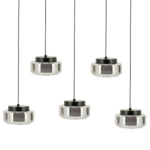 Pivot hanglamp rechthoek - grijs glas