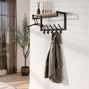 Felice kapstok 2x5 haken - bruin