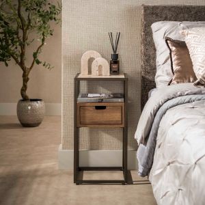 Fraaai Kermit nachtkastje 1 lade XS - keramiek travertin