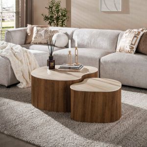 Fraaai Santana salontafel set van 2 dicht