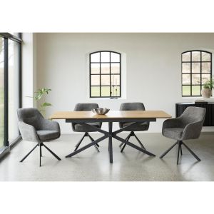 Marcie uitschuifbare eettafel 90x160-200 cm - naturel