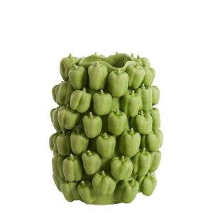 Bellpepper vaas 35x33x47 cm - keramiek mat groen
