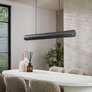 Dewi hanglamp 120 cm tube mesh - artic zwart