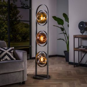 Gilian vloerlamp 3L oud zilver van het woonmerk Fraaai