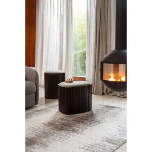 Dutchbone Bay opbergpoef hoog - bruin