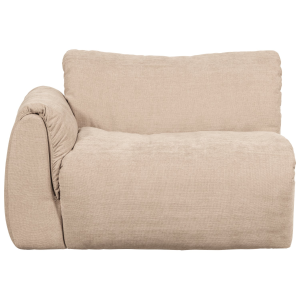 Baggy 1-zitsbank met arm links geweven chenille