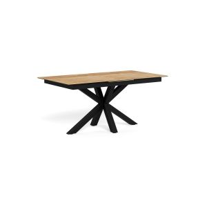 Nøra Donovan rechthoekige uitschuiftafel 168/210x90x76 cm | metaal onderstel | keramiek hout - naturel