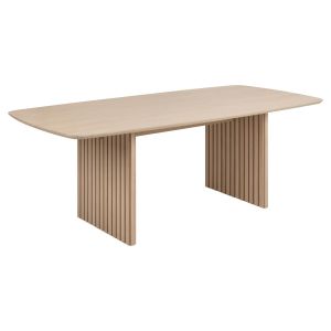 Nøra Bryan rechthoekige eettafel 220x105x75 cm | geolied eikenfineer met lamellenfront