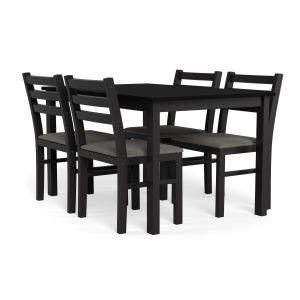 Nøra Tobias rechthoekige eettafel 110x70x74.5 cm + 4 eetkamerstoelen